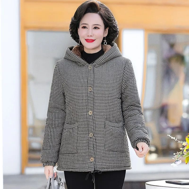 Varm moderne vinterjakke til kvinder | Hætte