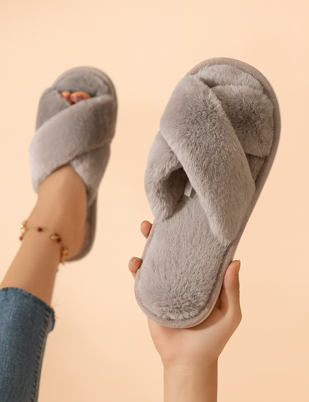 Dame Crossover hjemmesko | Bløde, varme og behagelige hjemmesko 7