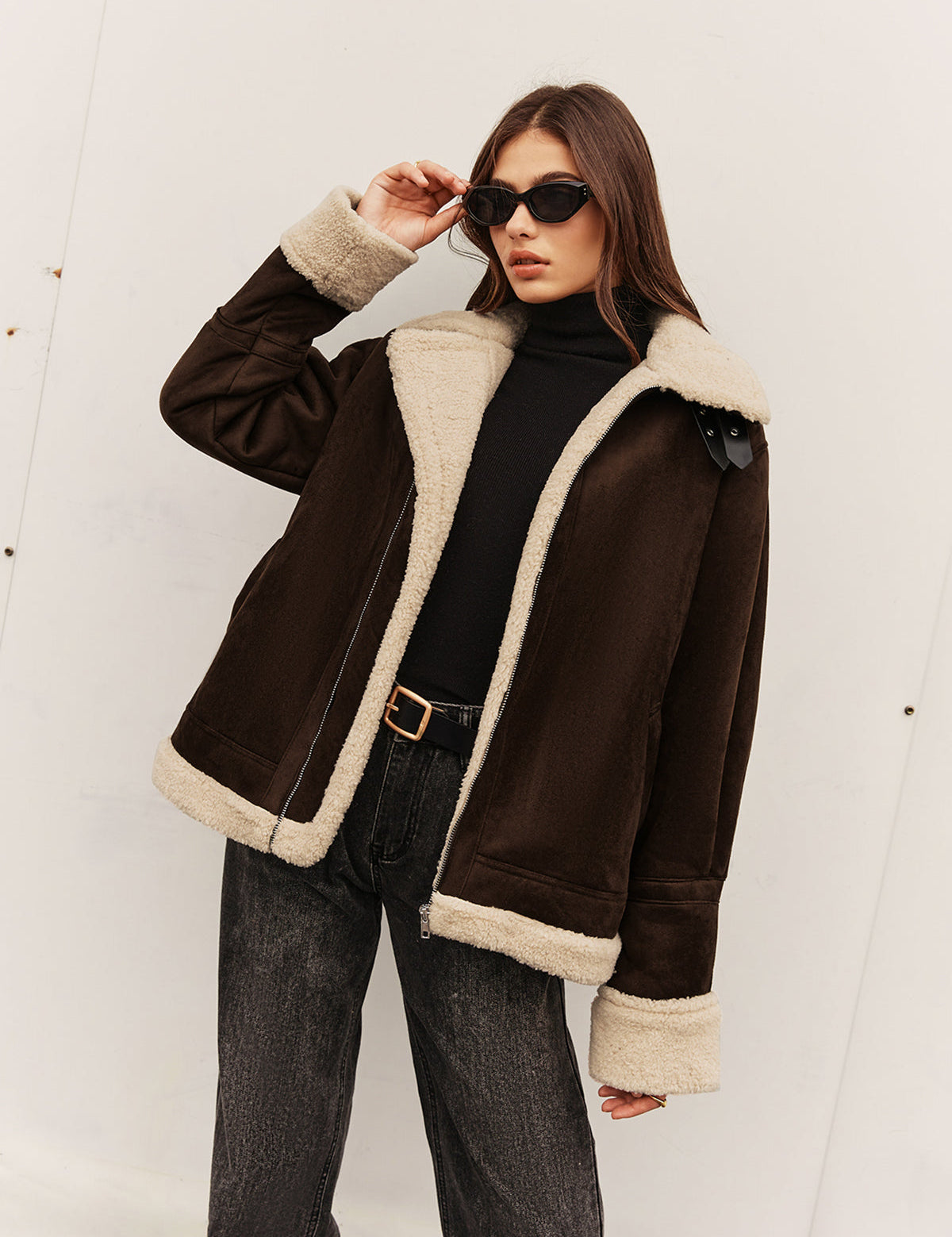 Dame Vintage Fleecejakke | Brun 0