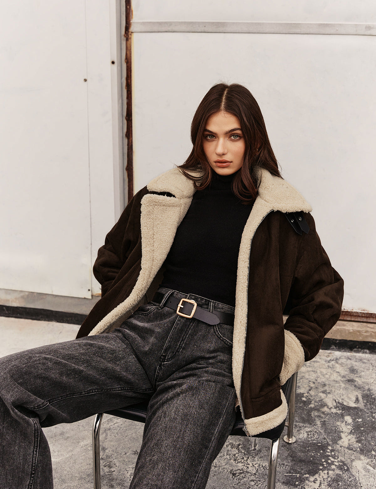 Dame Vintage Fleecejakke | Brun 1