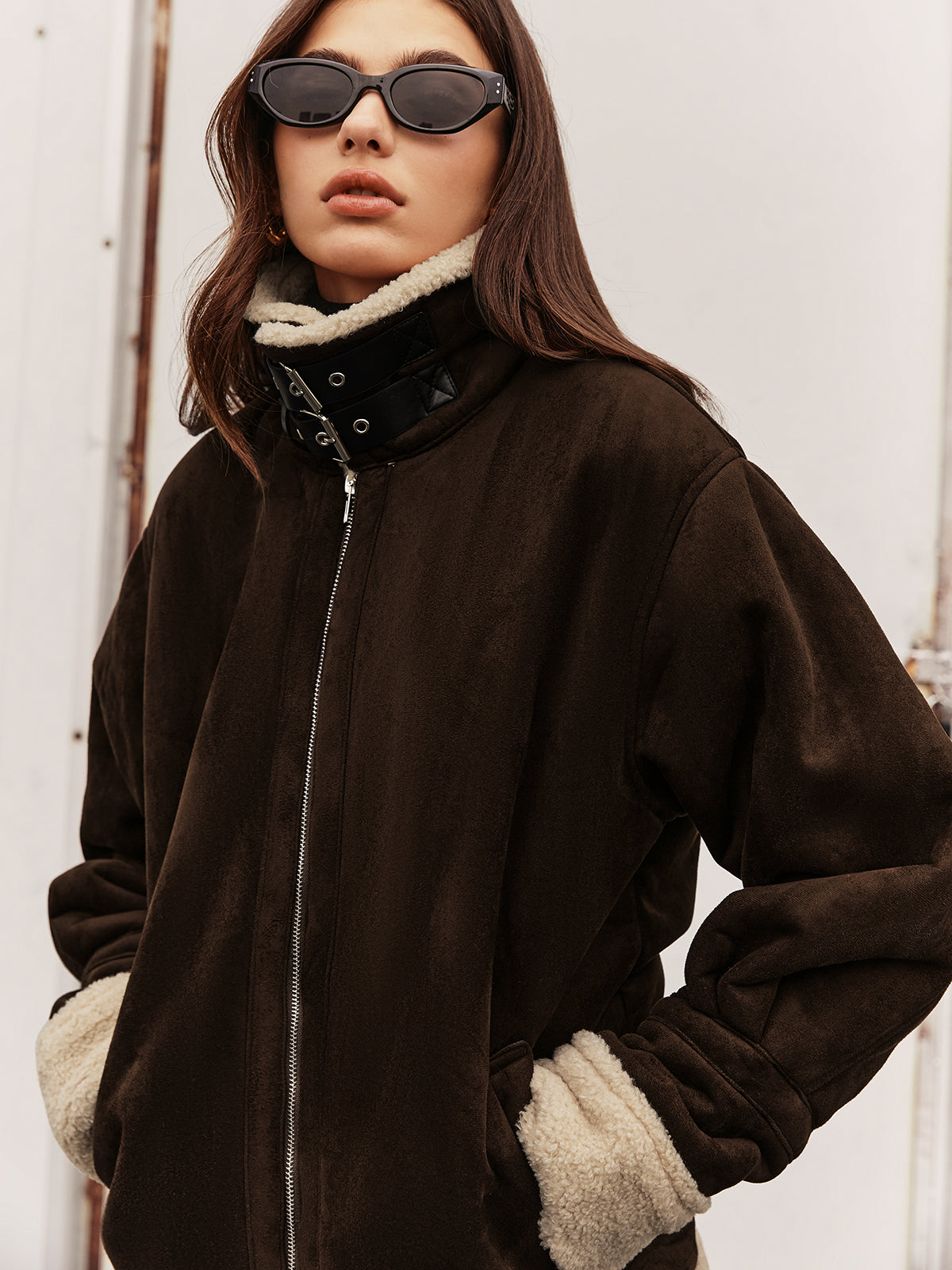 Dame Vintage Fleecejakke | Brun 4