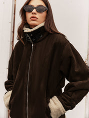 Dame Vintage Fleecejakke | Brun 4