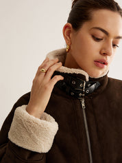 Dame Vintage Fleecejakke | Brun 5