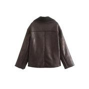 Dame langærmet stilfuld reversjakke | Vinter 2