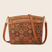 Dame skuldertaske i etnisk stil i PU-læder 9