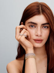 Damearmbånd med moissanit i guld - Elegante smykker til enhver lejlighed 3