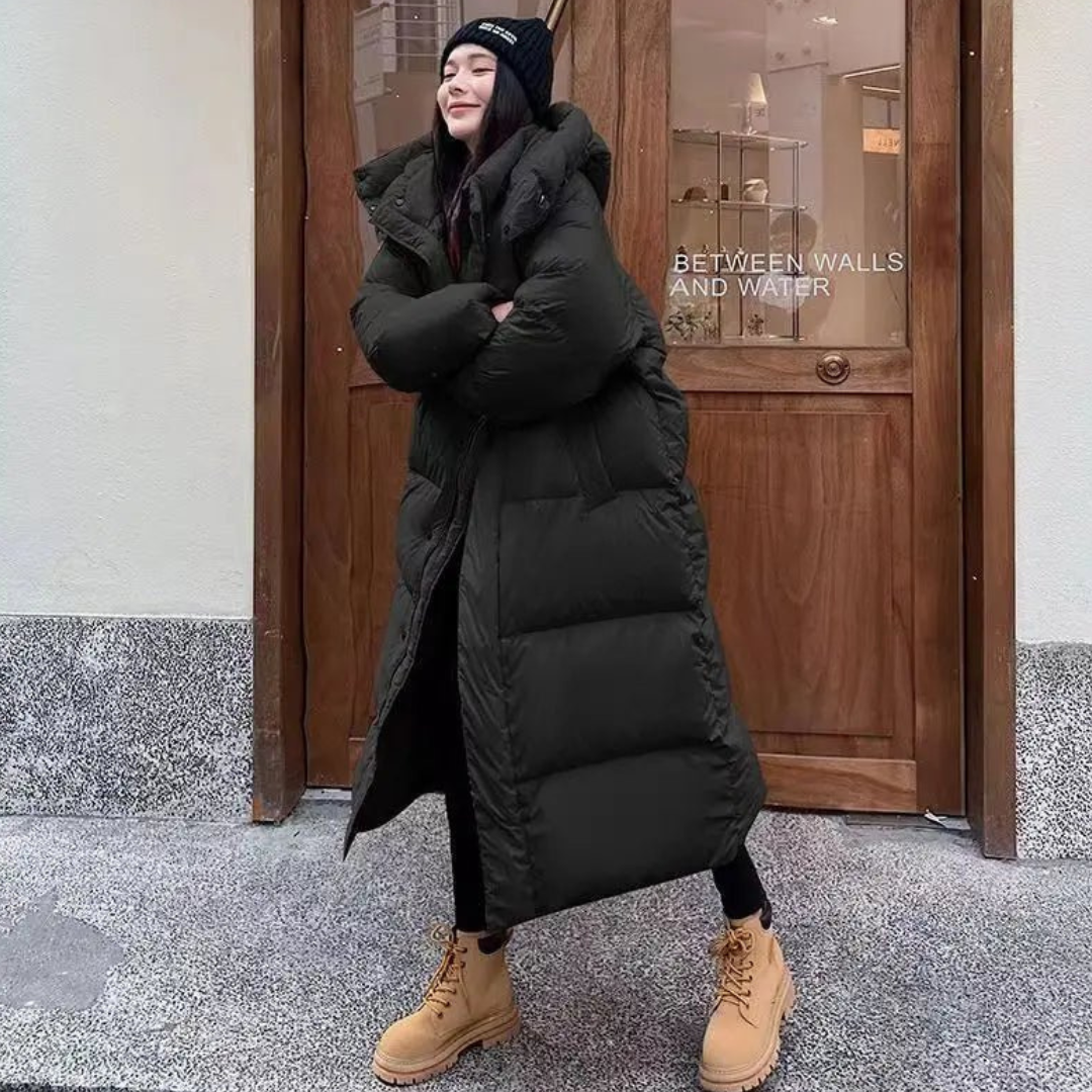 Damen Gemütlicher Winter Longer Puffer hættejakker | Varmt 3