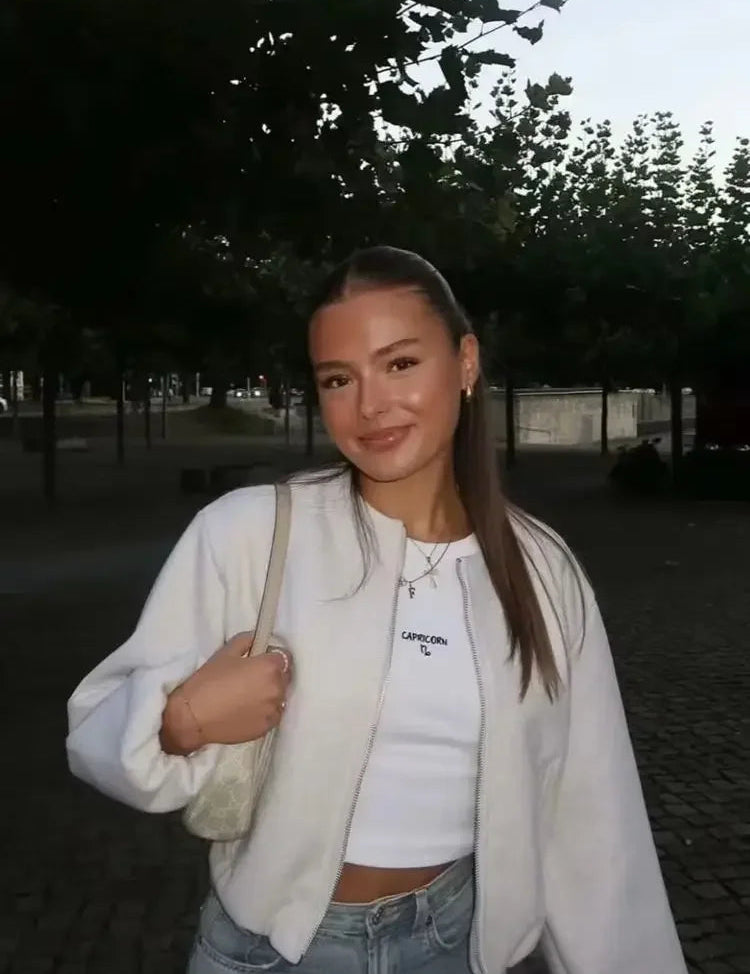 Dameovergangsjakke med rund hals | Langærmet 0