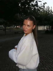 Dameovergangsjakke med rund hals | Langærmet 1