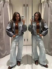 Dameovergangsjakke med rund hals | Langærmet 3