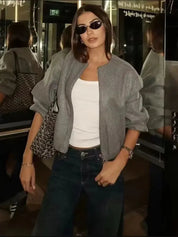 Dameovergangsjakke med rund hals | Langærmet 4