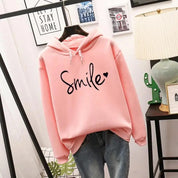 Dames hoodie met lange mouwen en print | Warm 1