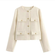 Dames lange mouwen jas vintage | Button down 5