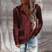 Dames wintertrui met rits | Capuchon 4