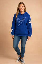 Damesweatshirt med hunde og poter til dyreelskere 0