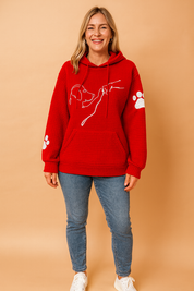 Damesweatshirt med hunde og poter til dyreelskere 1