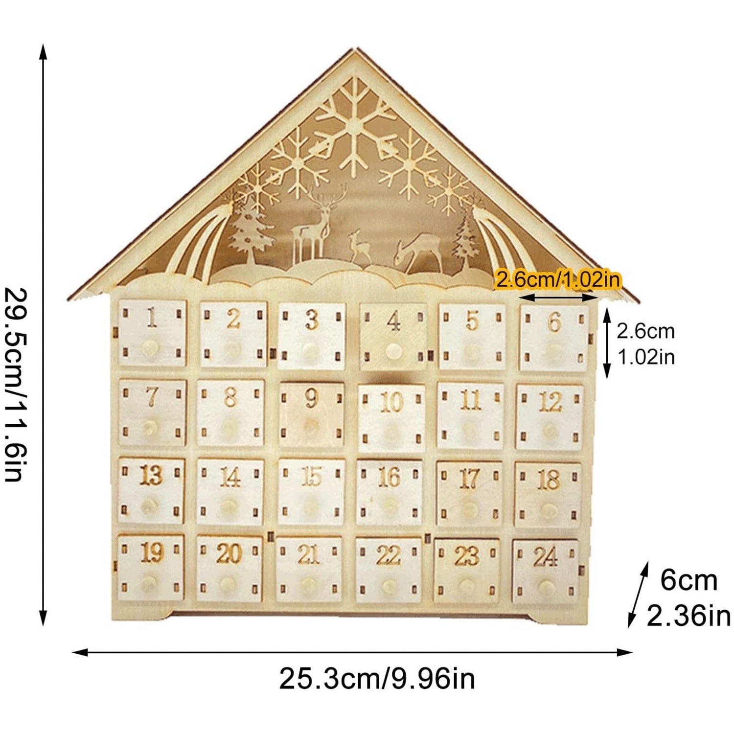 Dekorative kreative træjulegaver håndlavede ornamenter 2