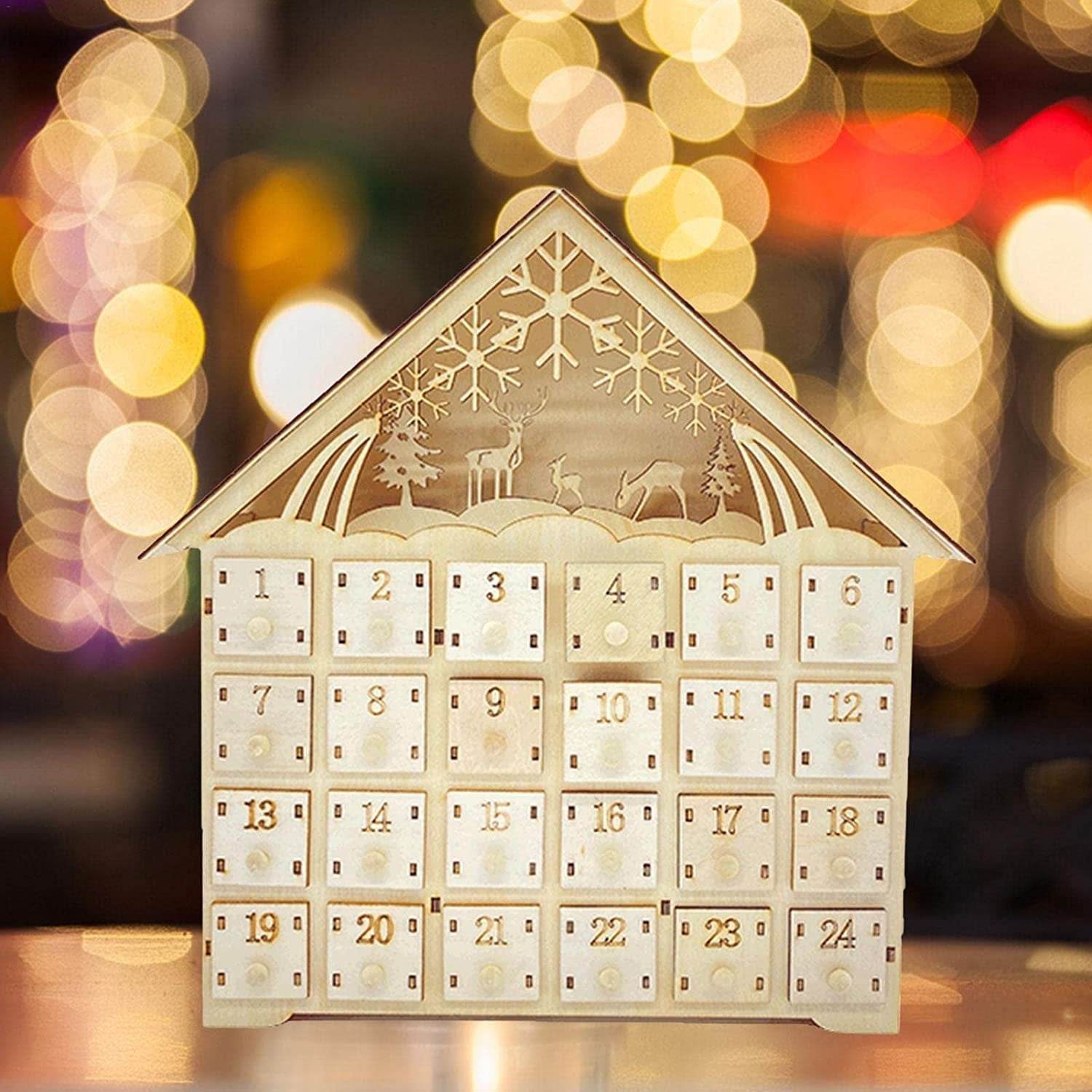 Dekorative kreative træjulegaver håndlavede ornamenter 6