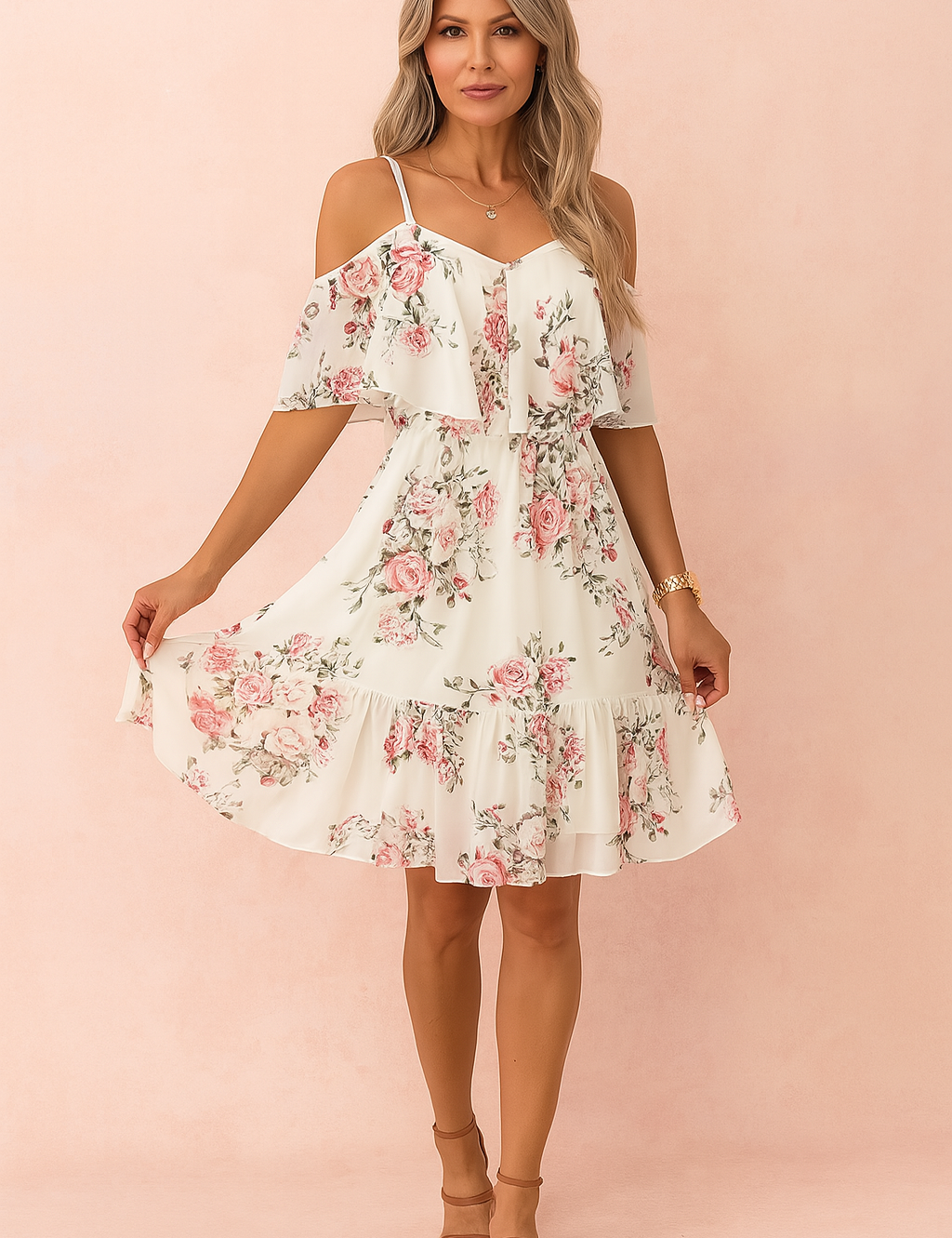 Diana Floral Summer Chiffon Dress 2
