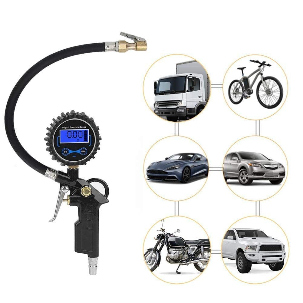 Digital dæktryksmåler med LED LCD – Højpræcisions-nattesynspumpe til biler, SUV'er og alle køretøjsvedligeholdelsesbehov 3