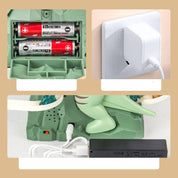 Dinosaur Race Track Legesæt – Interaktiv bane med LED-belysning og automatiske klatrebiler til børn 5