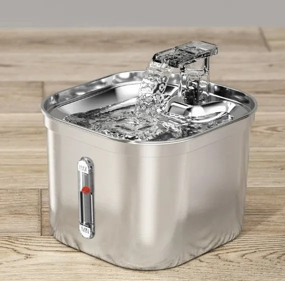 Drikkefontæne i rustfrit stål til katte 0