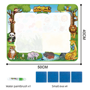 Ekstra stor vand-doodlemåtte til børn – Rodfri pædagogisk doodlemåtte med flere temaer 0