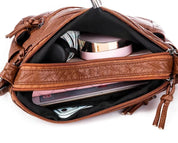 Elegant damehåndtaske i funktionelt, blødt materiale 1