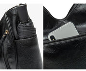 Elegant skuldertaske til kvinder i rummelig PU 7