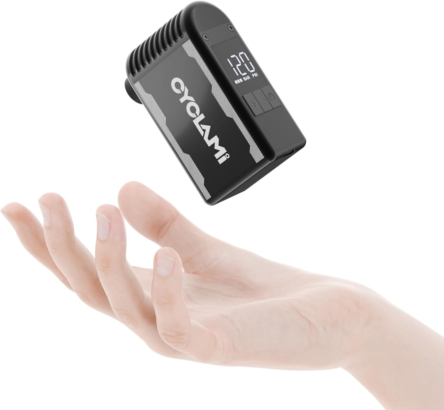 Elektrisk luftpumpe – 120 PSI ledningsfri mini-pumpe til cykeldæk, kompatibel med Presta- og Schrader-ventiler, kompakt og effektiv 1