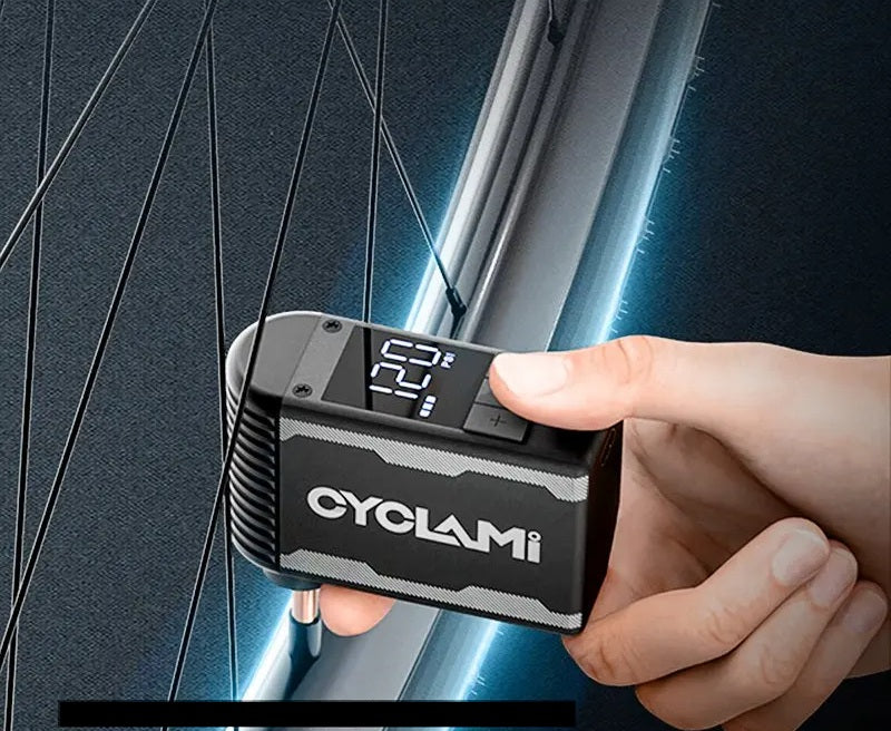 Elektrisk luftpumpe – 120 PSI ledningsfri mini-pumpe til cykeldæk, kompatibel med Presta- og Schrader-ventiler, kompakt og effektiv 5