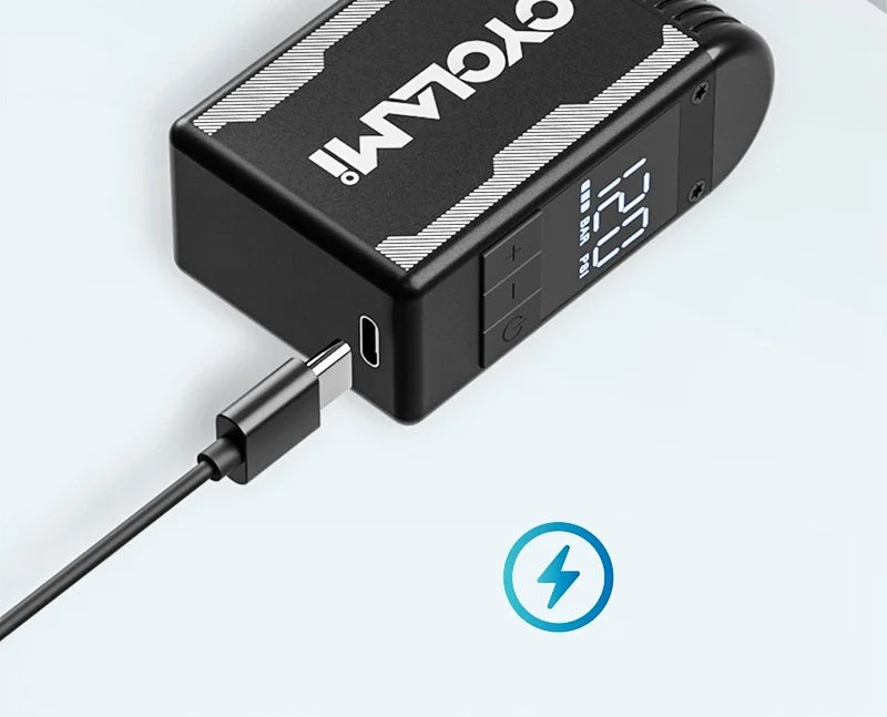 Elektrisk luftpumpe – 120 PSI ledningsfri mini-pumpe til cykeldæk, kompatibel med Presta- og Schrader-ventiler, kompakt og effektiv 6