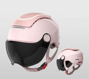 Elektrisk motorcykelhjelm – Åben sommerscooterhjelm med dobbelt linse til mænd og kvinder, åndbar jet-stil med vindbeskyttelse 5