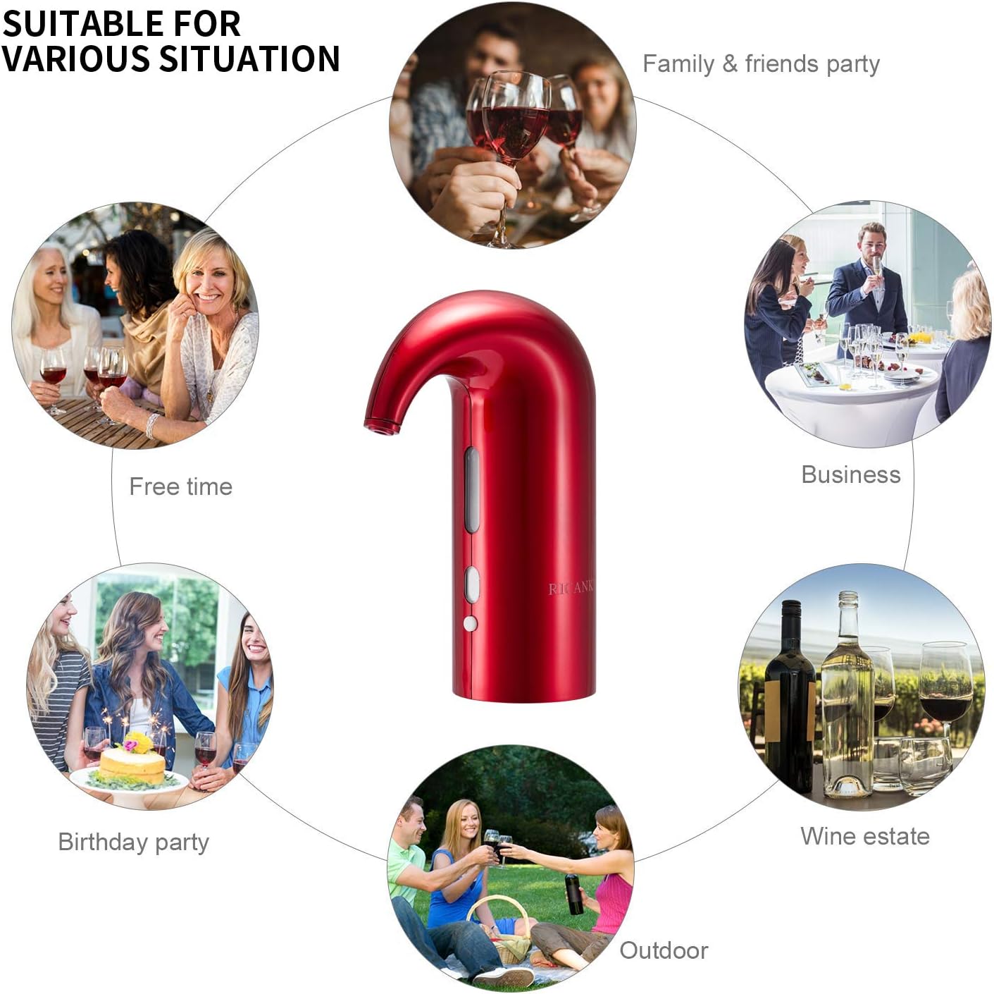 Elektrisk vinbeluftningsdispenser 3