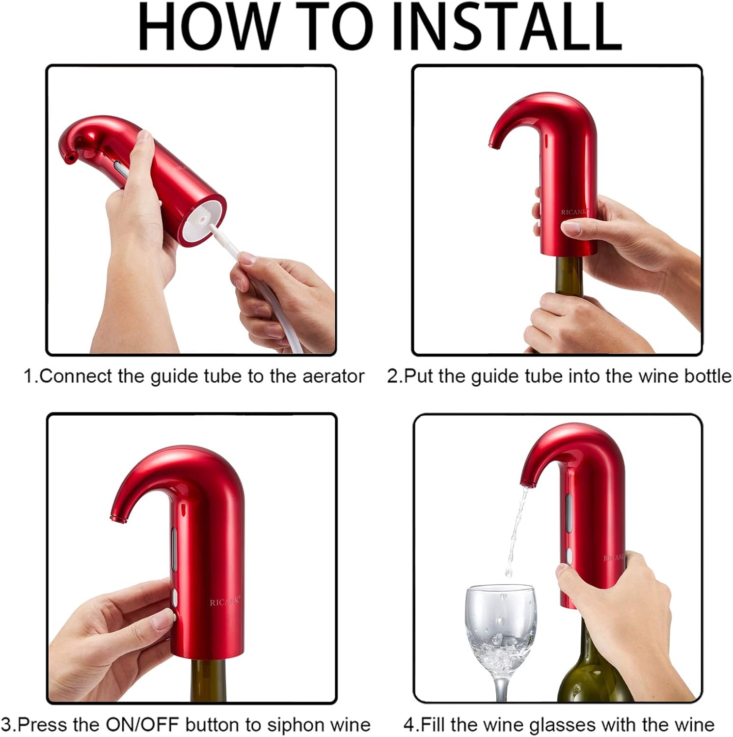 Elektrisk vinbeluftningsdispenser 6