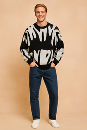 Elijoh | Herre blød, strik-afslappet sweater | Varm 1