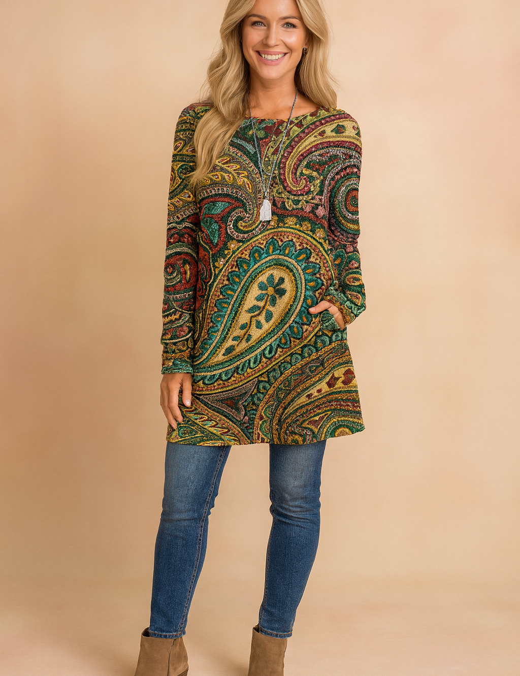 Eliza | Paisley-printet sweater 0