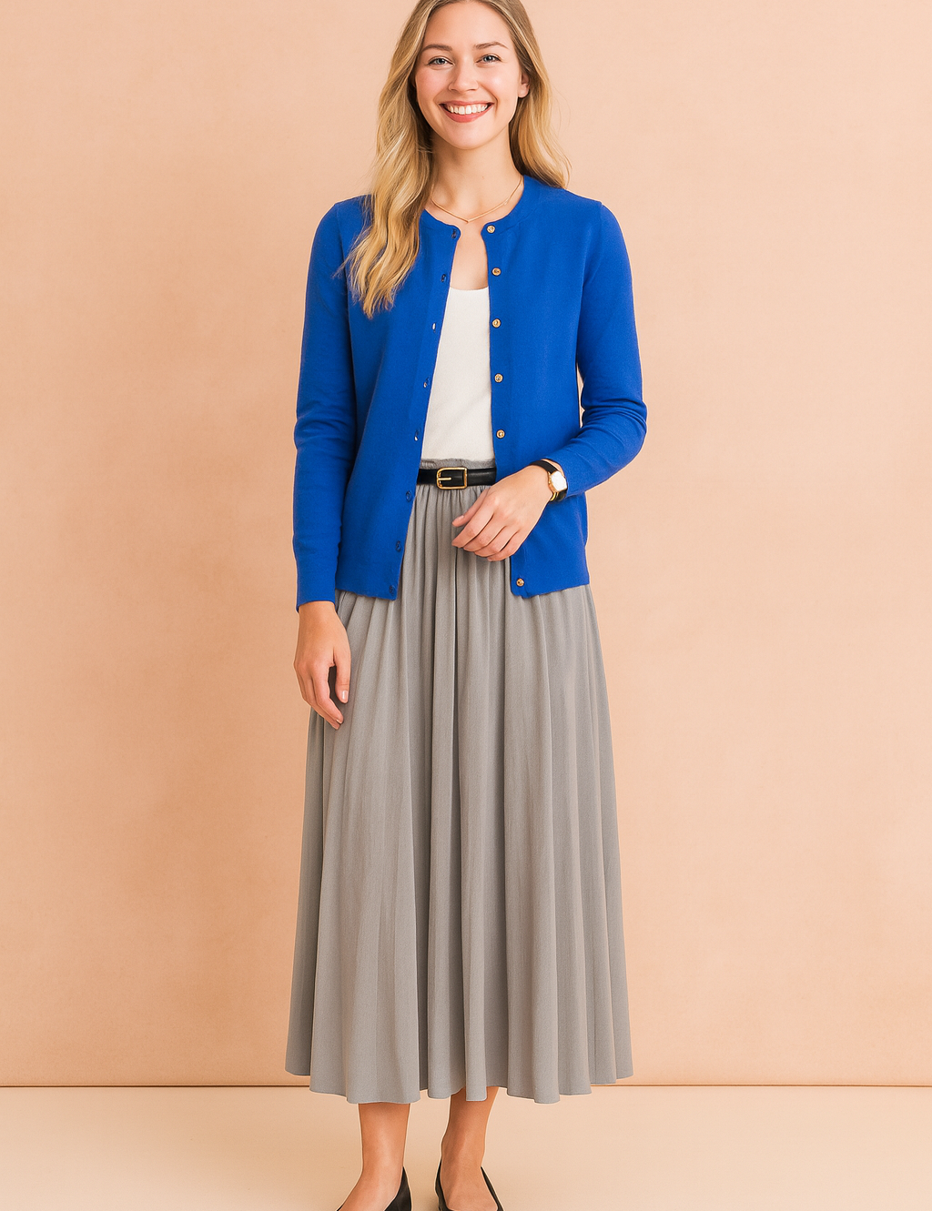 Ewa | Klassisk cardigan med rund hals 2