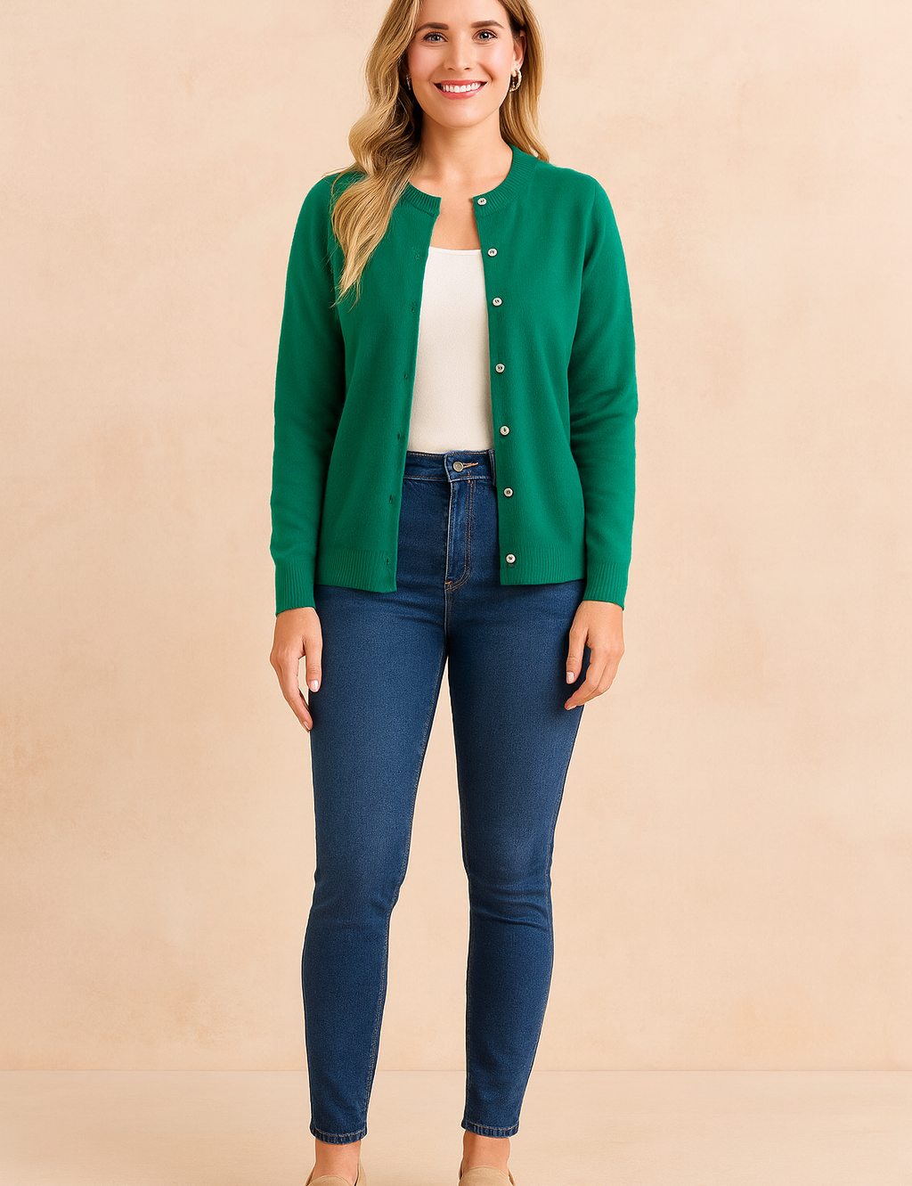 Ewa | Klassisk cardigan med rund hals 6