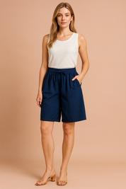 FINA | Losse shorts met strikceintuur 6