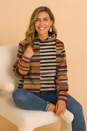 Farverig hættetrøje 1