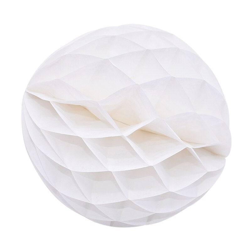 Farvestrålende dekorative papirkugler i forskellige størrelser 23