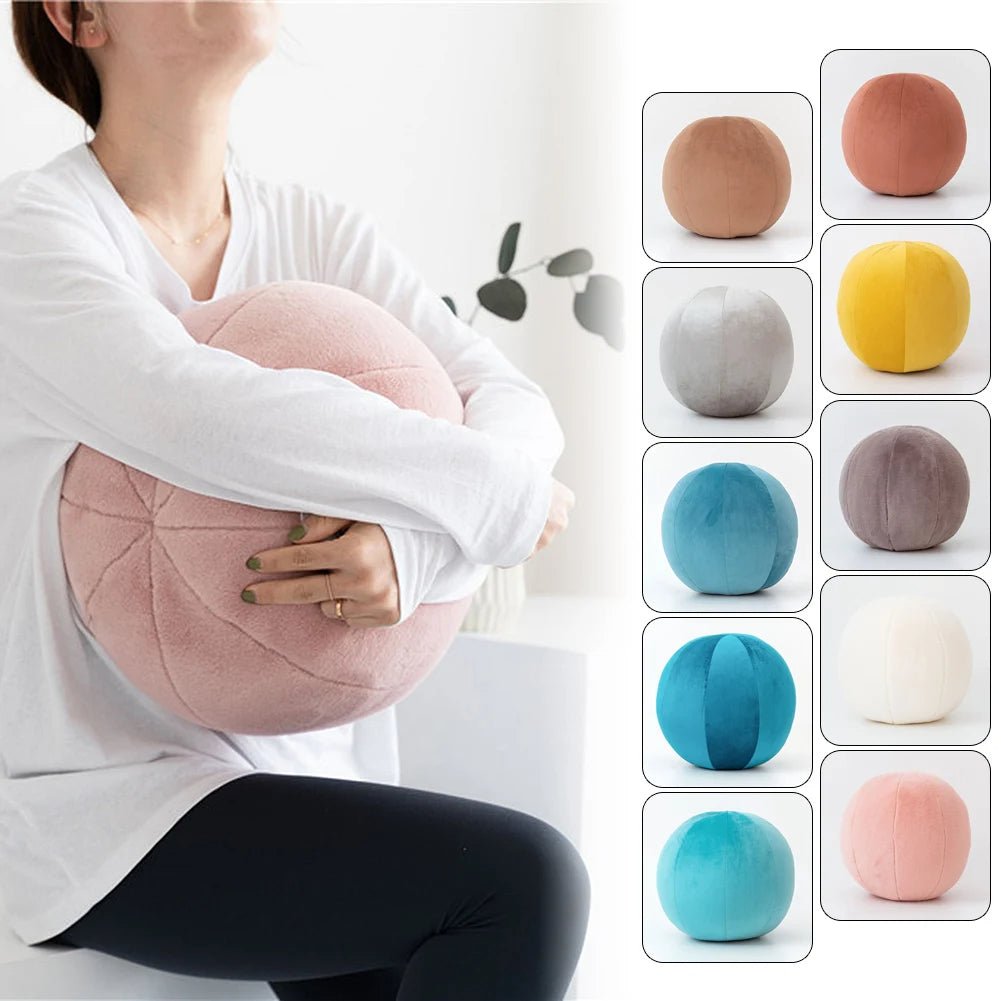 Fløjlsplysboldpude – Elegant morgenboldgulvpude til sofa og boligindretning 1