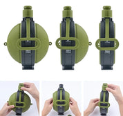 Foldbar silikone vandflaske med kompas – udendørs camping drikkekop til vandreture, fiskeri, picnic og miljøvenlige rejser 2