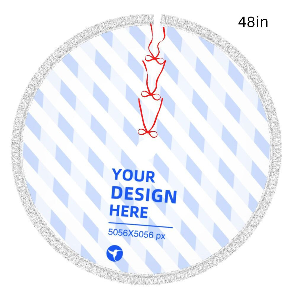 Forklæde med frynser og juletræsmotiv 10