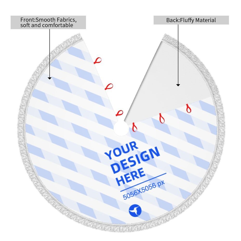 Forklæde med frynser og juletræsmotiv 4