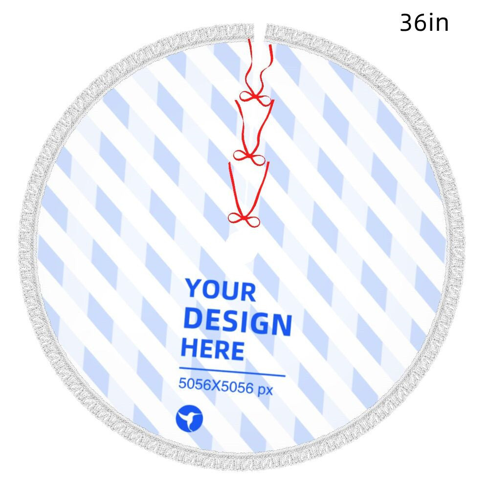 Forklæde med frynser og juletræsmotiv 9