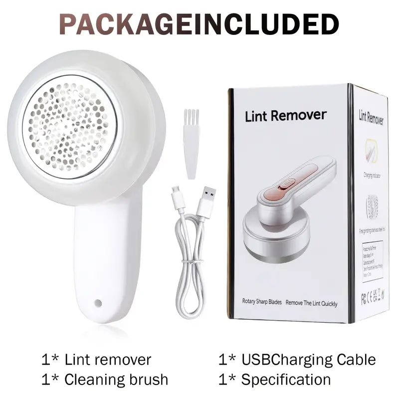 Genopladelig elektrisk fnugfjerner til tøj, møbler og tæpper 1