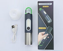 Genopladelig zoombar LED-lommelygte – Superlysstærkt kompakt hvidt laserlys til camping, vandreture, hjemmet og udendørs nødsituationer 1