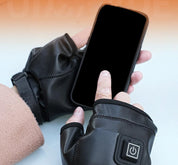 Genopladelige elektriske opvarmede handsker – fingerløse vintervarmehandsker til cykling, udendørssport og komfort i koldt vejr 1